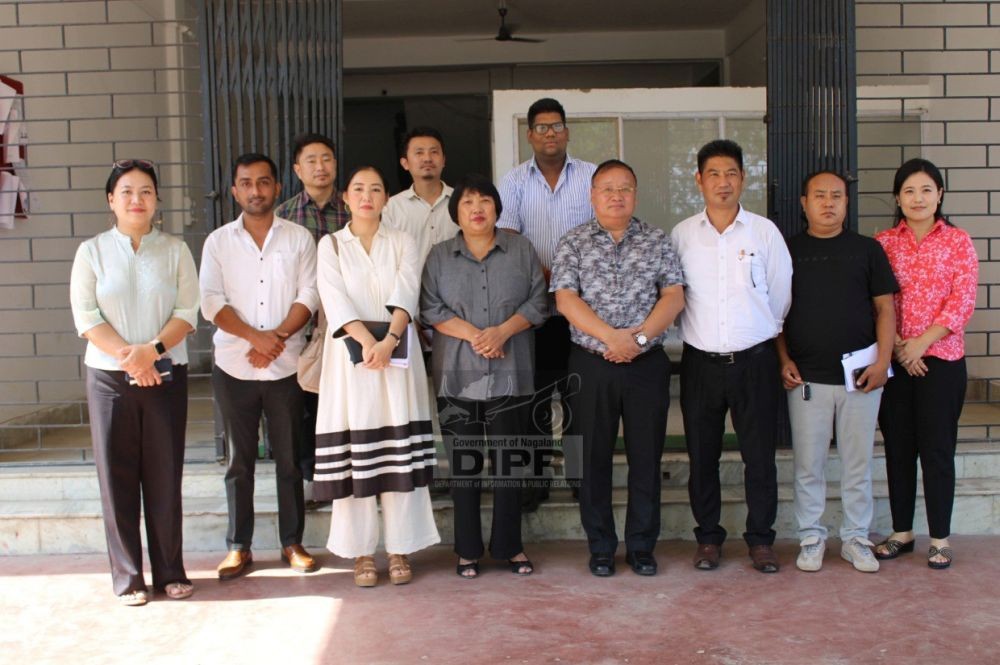 DC Tinojongshi Chang along with other officials during a review meeting on SIR held at the office chamber of the Deputy Commissioner, Dimapur on October 22. (DIPR Photo)